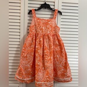 Sigrid Olsen Orange Floral Kids Dress